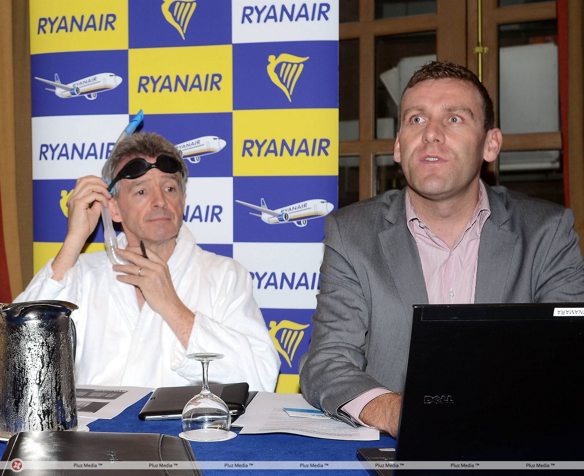 Ryanair boss Michael O Leary strip off at the launch of Ryanair 2012 calendar | Picture 115409